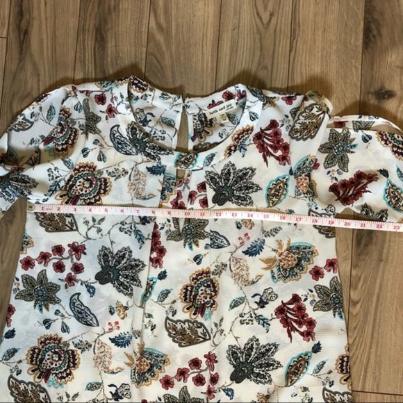 Womens Faith & Joy Open Long sleeve Floral Blouse size M - Picture 13 of 14